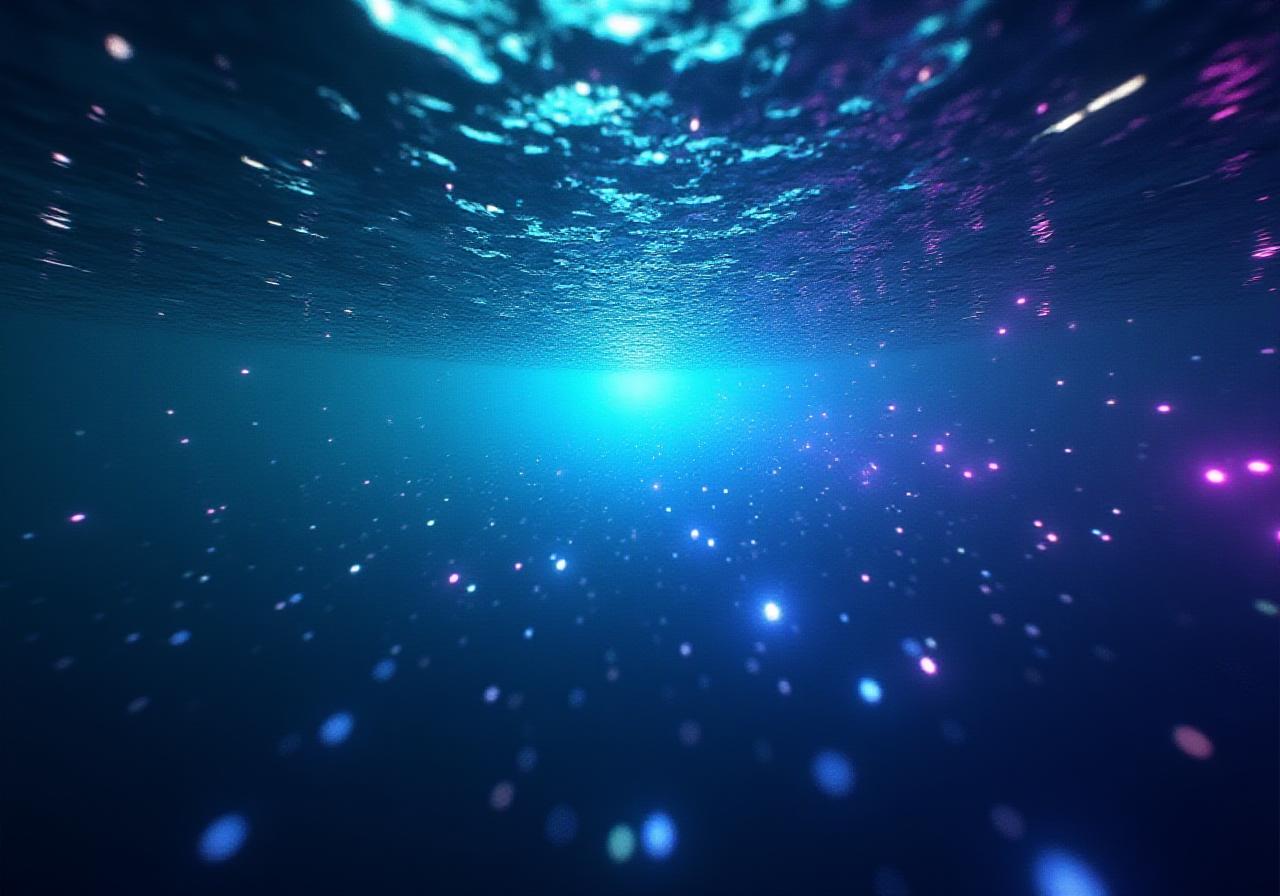 Deep ocean lighting with digital data nodes